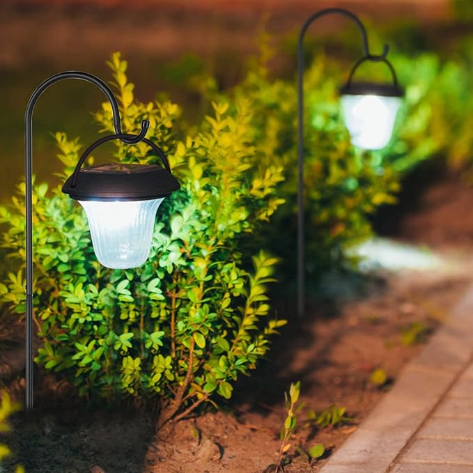 GOFORWILD Shepherd Hook Made of Premium Metal for Garden Decor, Plant Hanger, Lantern Hook, Solar Light Hanging and Wedding Decor, 33 Inch, 4 Pack