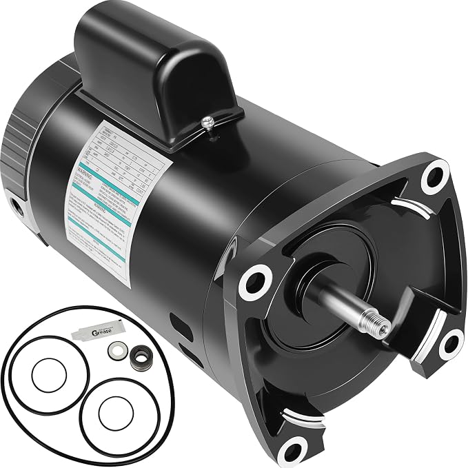 B2848 Pool Pump Motor 1HP 56Y Frame Replacement for Century A.O. Smith | Single Speed 3450 RPM, 56Y Frame, 115/230V Dual Voltage 8.0/16.0 Amps, 1045 Steel Shaft for Century A.O. Smith Pool Pumps