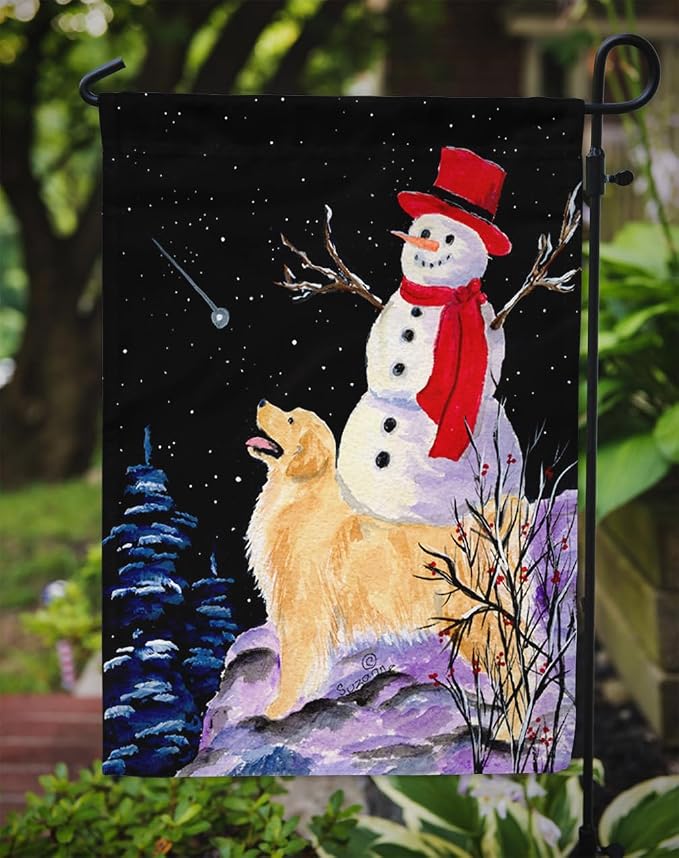Caroline's Treasures SS8579GF Golden Retriever Garden Flag Mailbox Flag Decorative Yard Flag Banner Outside Patio Artwork Yard Flower Beds, Garden Size, Multicolor