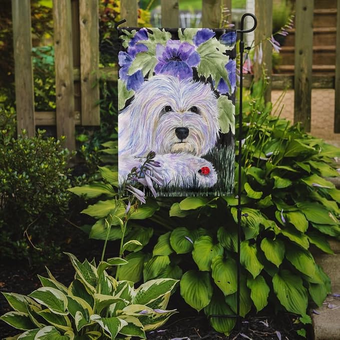 Caroline's Treasures SS8349GF Coton de Tulear Garden Flag Mailbox Flag Decorative Yard Flag Banner Outside Patio Artwork Yard Flower Beds, Garden Size, Multicolor