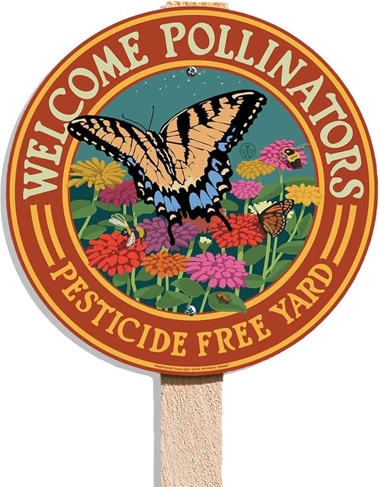 Welcome Pollinators -Swallowtail- Garden Sign
