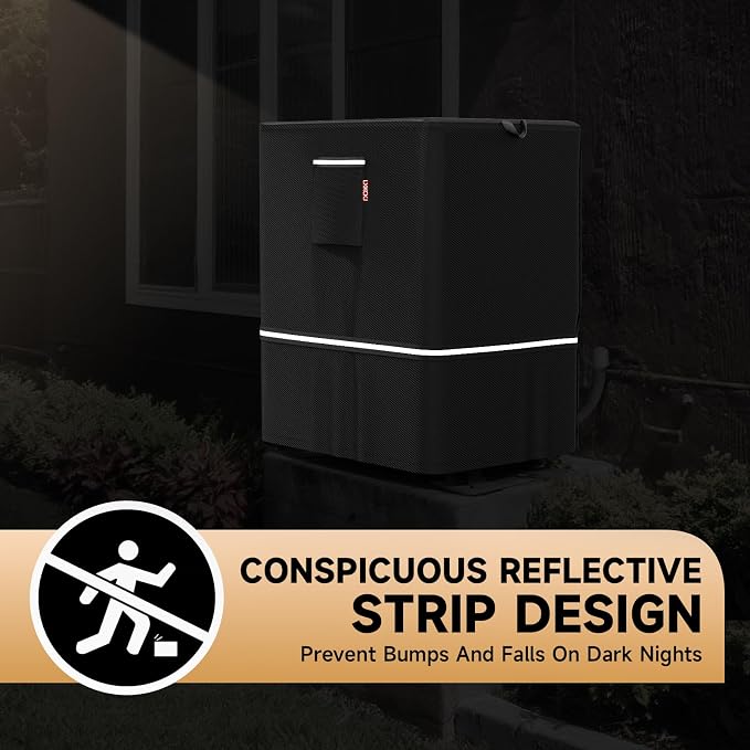 LXKCKJ Air Conditioner Cover for Outside Units - 420D Waterproof Air Conditioner Protection Covers for Window Unit - Winter AC Covers Fits AC Condensing HVAC Unit(Black-34''LX34''WX38''H)