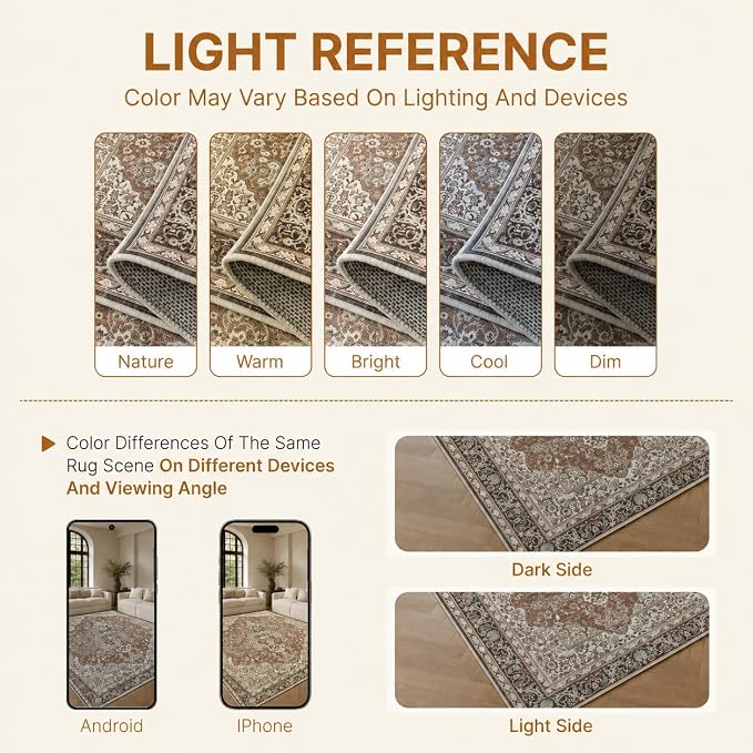 2x3 Area Rug Washable Vintage: Non Slip Throw Rugs for Entryway | Indoor Door Mat for Kitchen Soft Low Pile Thin Small Carpet for Hallway Bedroom Dining Room Home Office Decor