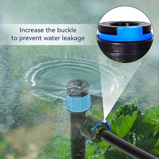 40PCS 1/4 inch Tubing Drip Irrigation Emitters Sprayer,360 Degree Drip Emitter Sprayer with Stake, Irrigation Dripper Sprinklers for Drip Irrigation System Parts & Connectors