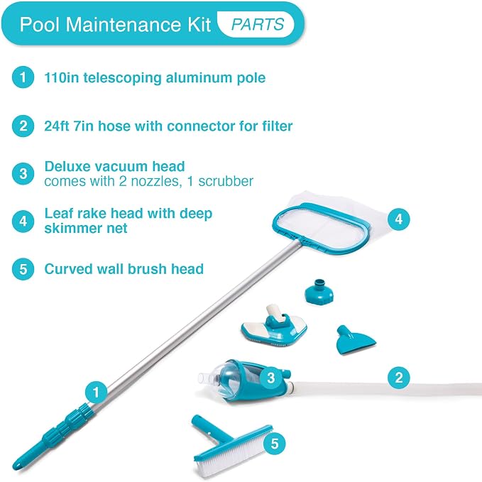 INTEX Ultra XTR 32ft x 16ft x 52in Above Ground Swimming Pool Set Bundle | 26373EH - 2800 GPH Sand Filter Pump, Ladder, Pool Cover & Ground Cloth with Maintenance Cleaning Kit (2-Pack) Included