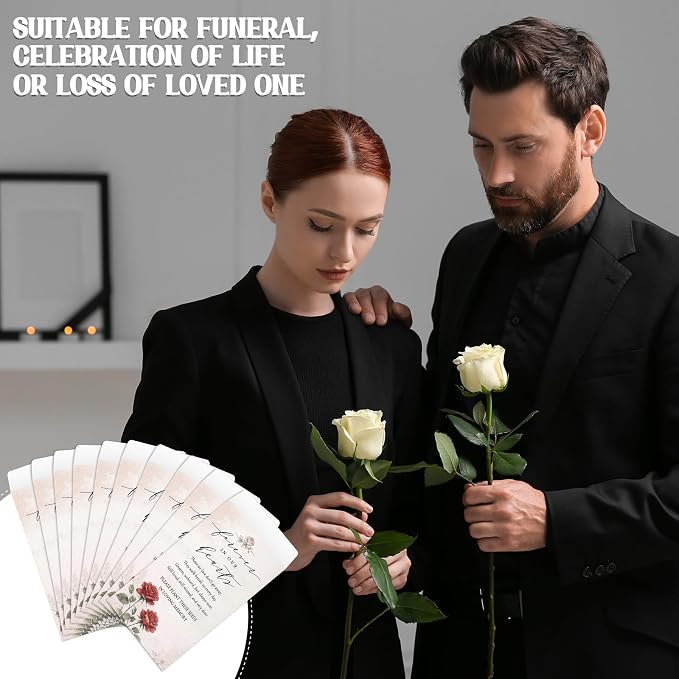 Fumete 120 Pack Red Rose Seed Mini Envelopes Resealable Seed Organizer Storage Bag Funeral Celebration of Life Packets for Memorial Day Veterans Day Funerals Loss of Loved One, 3.9 x 2.4 Inch