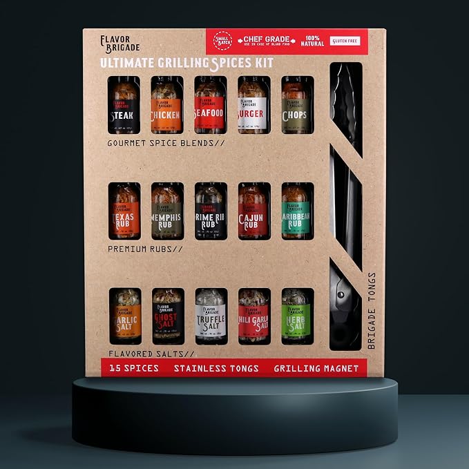 Ultimate Grilling Spice Gift Set for Men – Seasonings for Grilling, Smoking & Barbecue – Gift for Dad, Husband, Boyfriend, Brother in Law, Son, Uncle