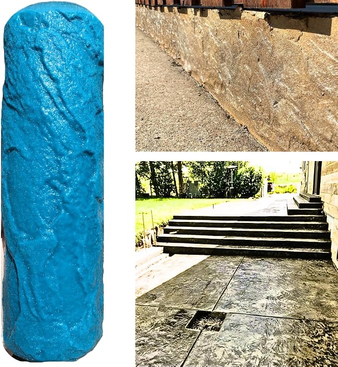The Original Weathered Flagstone, Concrete Roller Stamp, Stone Texture Roller, Concrete Roller Stamp, and Masonry Form, for decorative concrete patios, driveways, walkways, water features, etc. by SBC