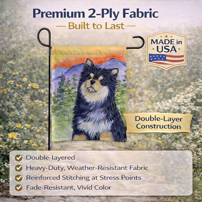 Caroline's Treasures SS1057GF Finnish Lapphund Garden Flag Mailbox Flag Decorative Yard Flag Banner Outside Patio Artwork Yard Flower Beds, Garden Size, Multicolor
