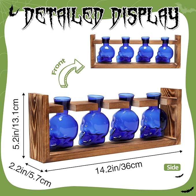 Plant Propagation Stations Halloween Skull Plant Terrarium Kit | Glass Vases Gift for Father Air Planter Home Office Decor