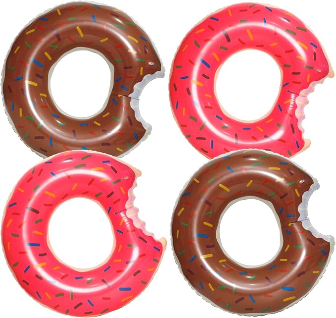 DMAR Donut Pool Float - Donut Tube & Ring for Beach & Pool