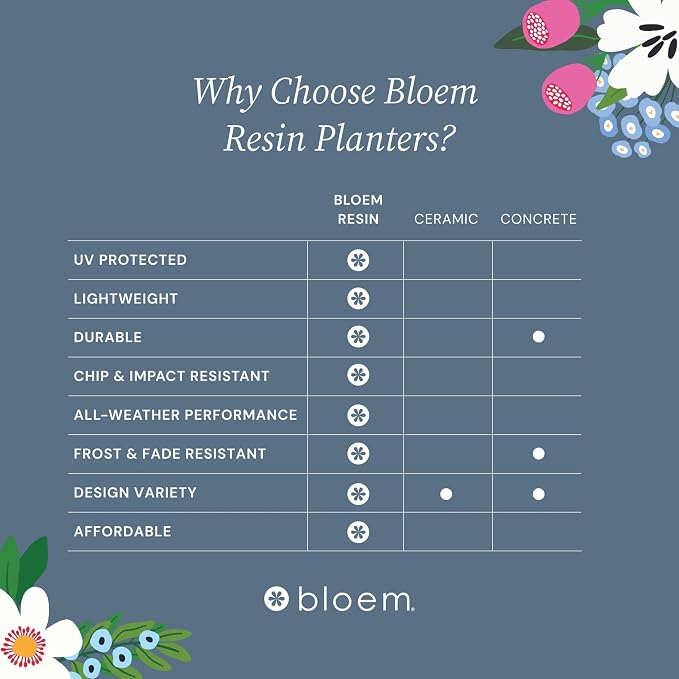 Bloem Ariana 10" Vanilla Bean Round Self Watering Planter Pot - Rolled Rim Plastic Resin Indoor or Outdoor Gardening Planter with Drainage Holes, Made in USA