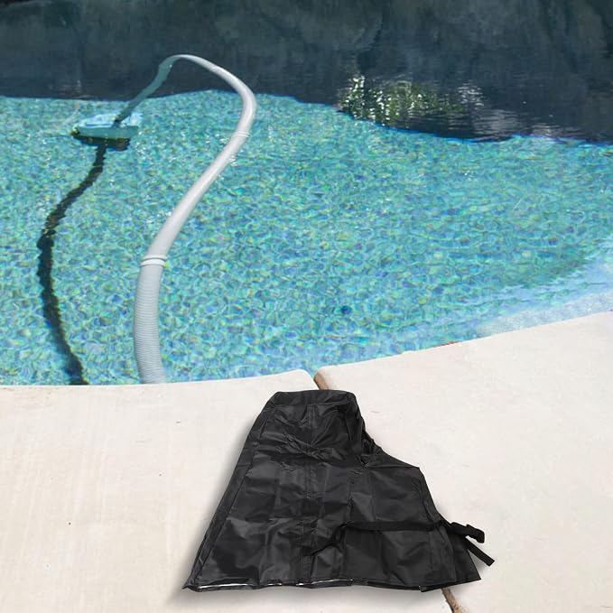 Waterproof Sand Filter Pump Cover Oxford Cloth Pool Pump Winter Cover Fits 16 in And 18 in Models With Secure Design(600D)