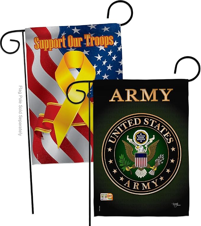 Army Garden Flag - Pack Armed Forces Rangers United State American Military Veteran Retire Official Support Our Troops - House Decoration Banner Small Yard Gift Double-Sided Made in USA 13 X 18.5
