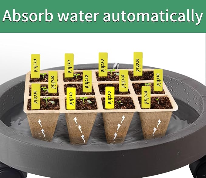 240 Cells Seed Starter Tray, 20 Pack Seed Starter Kit for Planting Seeds, Biodegradable Peat Pots, Value Germination Kit with 200 Plant Labels, 2 Transplanting Tools, 1 Spray Bottle