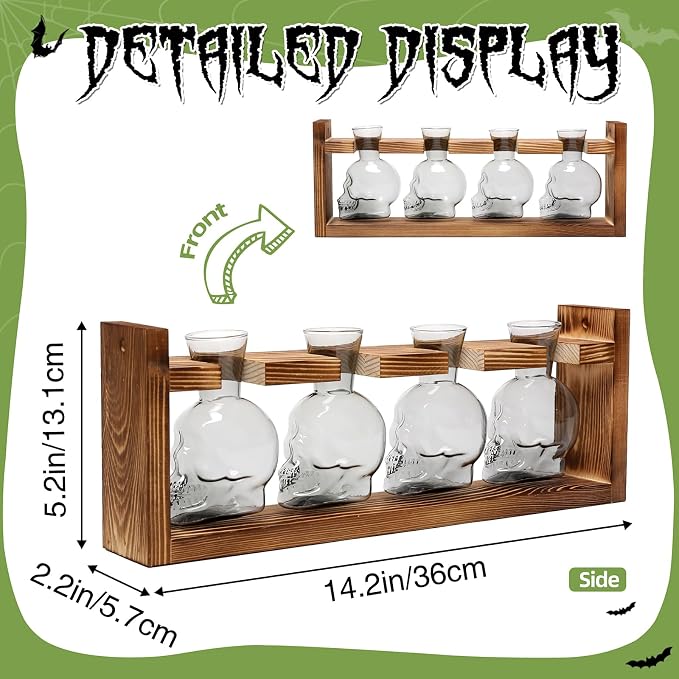 Plant Propagation Stations Halloween Skull Plant Terrarium Kit | Glass Vases Gift for Father Air Planter Home Office Decor