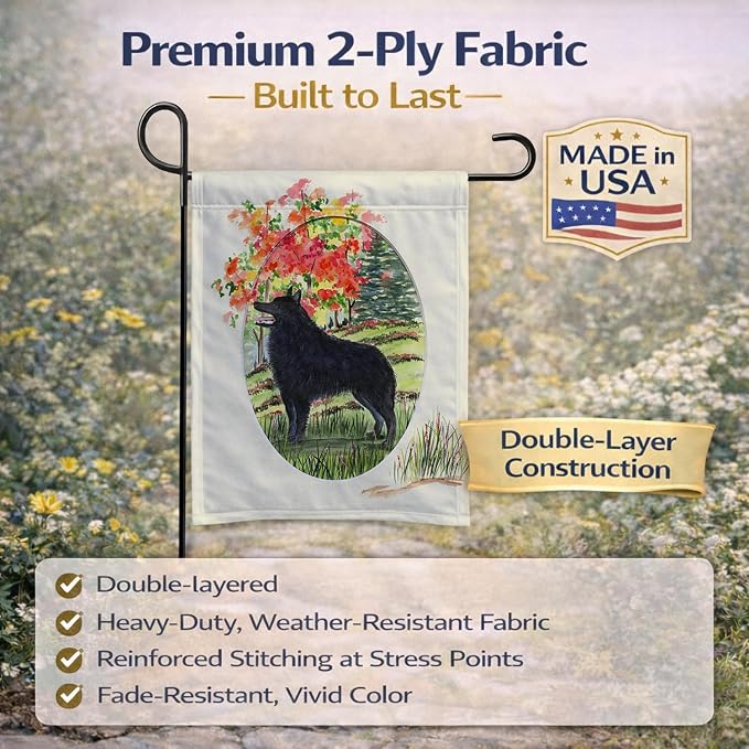 Caroline's Treasures SS8058GF Schipperke Garden Flag Mailbox Flag Decorative Yard Flag Banner Outside Patio Artwork Yard Flower Beds, Garden Size, Multicolor