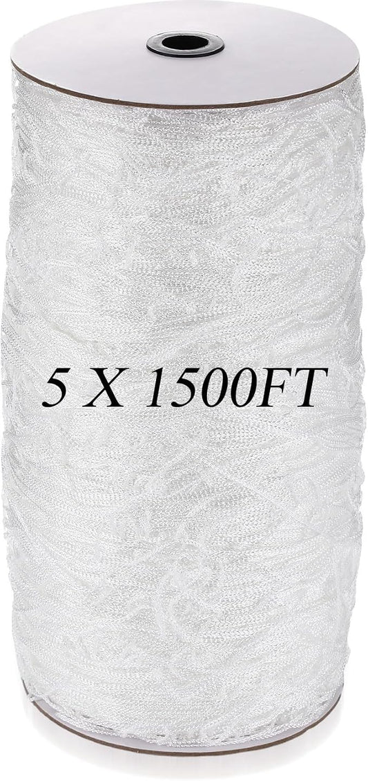 Berlune 5 x 1500 ft Trellis Netting Roll Heavy Duty Nylon Garden Trellis Netting with 6 Inch Mesh Soft Plant Support Net for Climbing Plants, Grape Racks, Growing Support Bean, Pea, Tomatoes