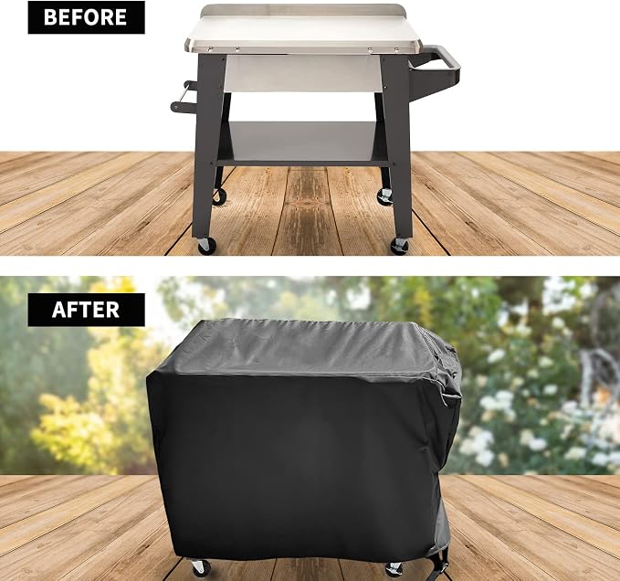 Cover for Cuisinart CPT-194 Outdoor Grill Prep Table, Waterproof Patio Grill Cart Table Cover Dustproof kitchen Cooking Prep Sation Covers - 48"L×24"W×38"H, Black