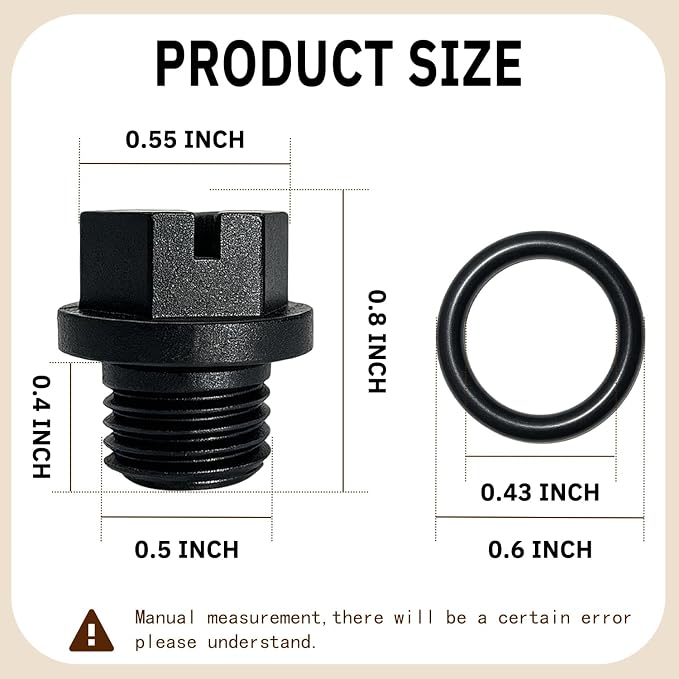 SPX1700FG Pool Pump Pipe Plug Drain Plugs with Gaskets for Hayward Pool Cleaner Pumps & Power-flo LX Pump Series (2PCS)