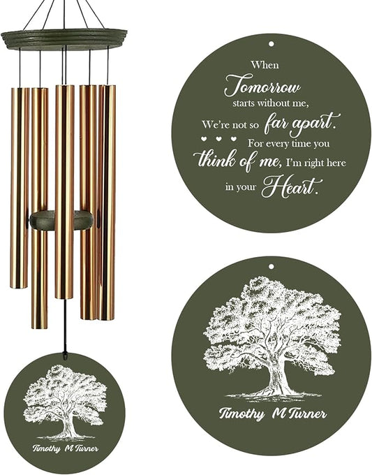 Astarin Personalized Memorial Wind Chimes Gift for Loss of a Loved One,Customized Sympathy Wind Chimes,Bereavement/Memorial Gifts in Memory of Loved One Loss for Outside(Produced in Texas)