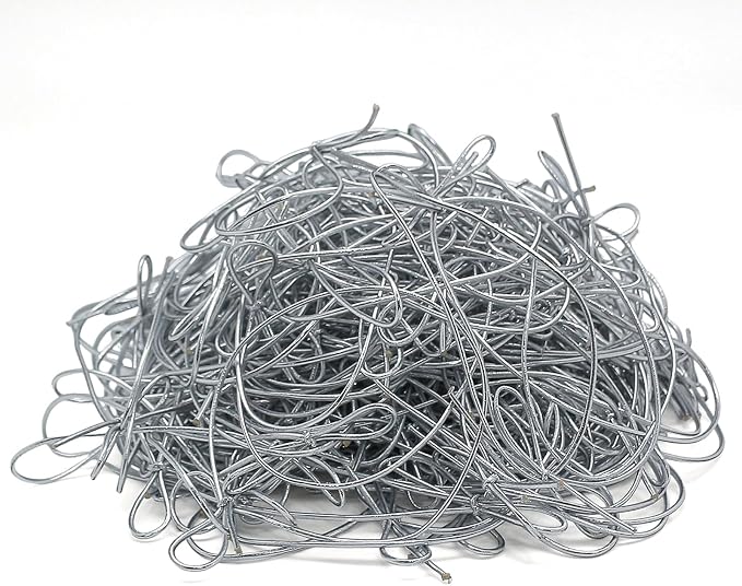 FQTANJU Silver Elastic Cord with Pre-Tied Bows - 200 Pcs 8 Inch Metallic Stretch Loops for Gift Wrapping, Crafts, Gift Boxes, Tags | Strong Metallic Ribbon String for DIY, Holiday, Party Decor