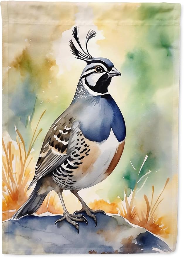 Caroline's Treasures California Quail Garden Flag Mailbox Flag Decorative Yard Flag Banner Outside Patio Artwork Yard Flower Beds, Garden Size, Multicolor