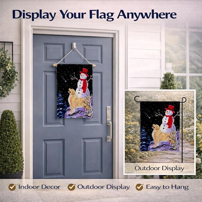 Caroline's Treasures SS8579GF Golden Retriever Garden Flag Mailbox Flag Decorative Yard Flag Banner Outside Patio Artwork Yard Flower Beds, Garden Size, Multicolor