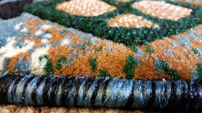 YHSF Southwest Native American Area Rug – Thick, Soft, Durable & Easy to Maintenance Tribal Design Boho Rug– Ideal for Bedroom, Living Room & Hallway - Blue-Green, 2 Feet 4 Inches x 10 Feet 11 Inches