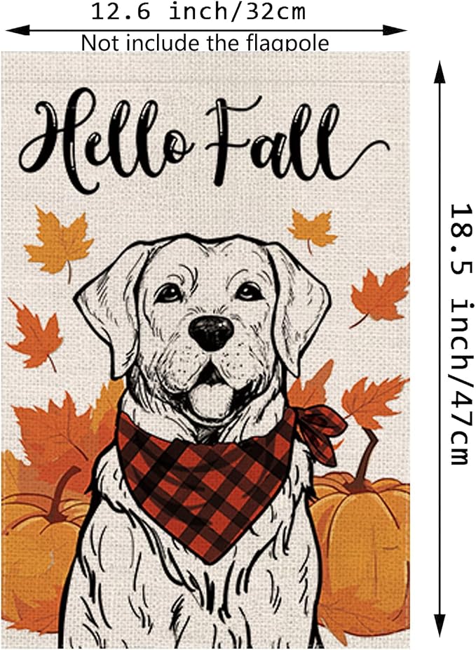 Seasonal Garden Flags Labrador Retriever Dog Flags Double Sided Flags Set of 11 Holiday Farmhouse Indoor Outdoor Yard Lawn Christmas Gifts Decorations 12.5x18 Inch