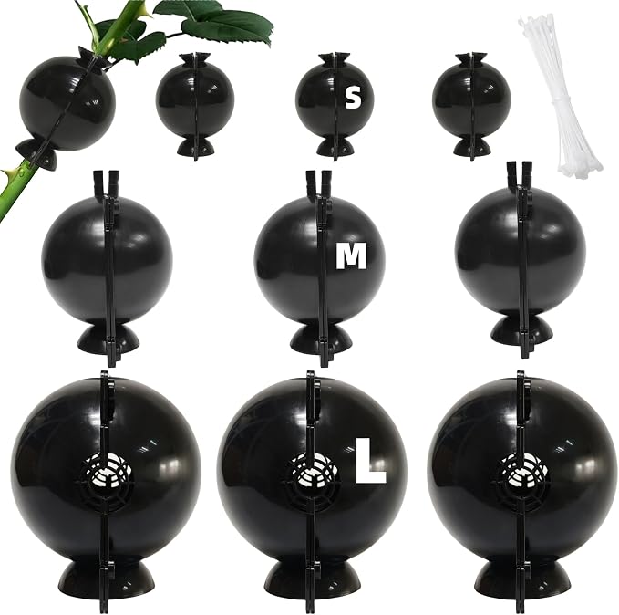 9PCS Plant Propagation Stations Air Layering Pods, Rapid Root Plugs Air Layering Propagation Kit Grafting Kit Plant Propagations Ball Root Starter for Plants Cuttings Grafting Tool