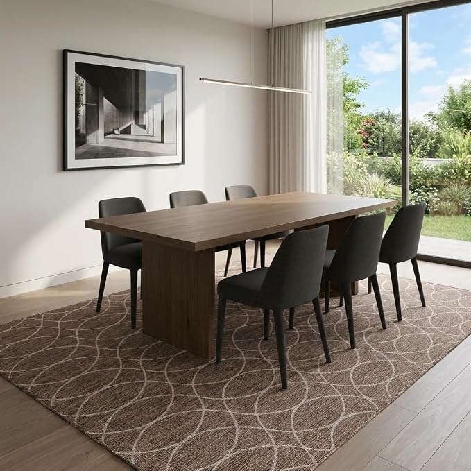 Unique Loom Outdoor Trellis Collection Area Rug - Gitter (9' x 12' Rectangle, Brown/ Ivory)