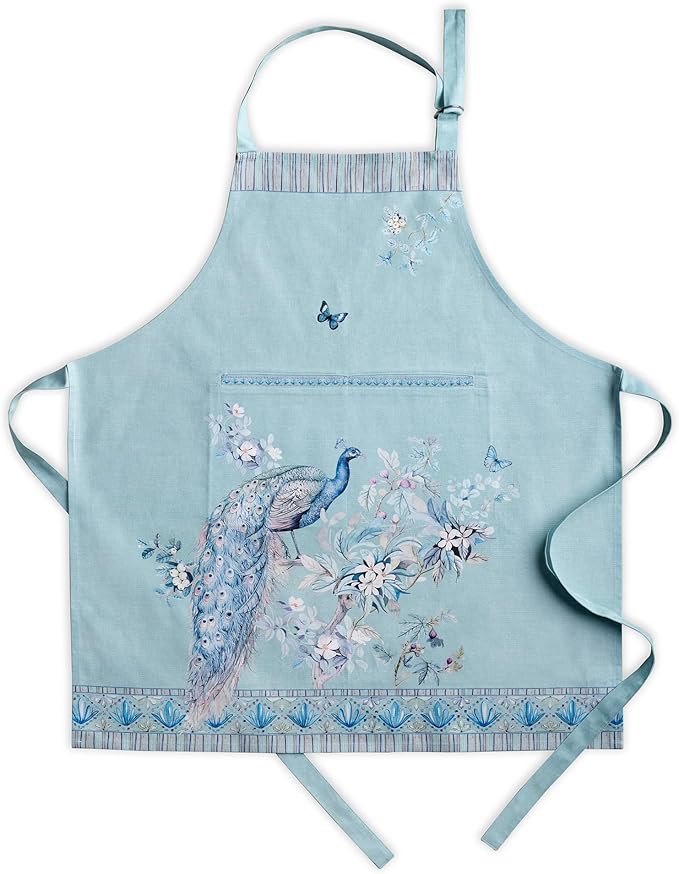 Maison d' Hermine Aprons for women with Pocket 100% Cotton (27.50"x31.50") | Adjustable Neck Strap & long ties Apron Men Chef Wedding Cooking Gardening Server Maid