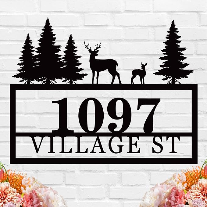 Custom House Number Sign, Personalized Address Sign,Address Numbers For Houses, Metal Address Sign, Address Plaques For House, Numbers Outdoor Address Signs Housewarming Gift