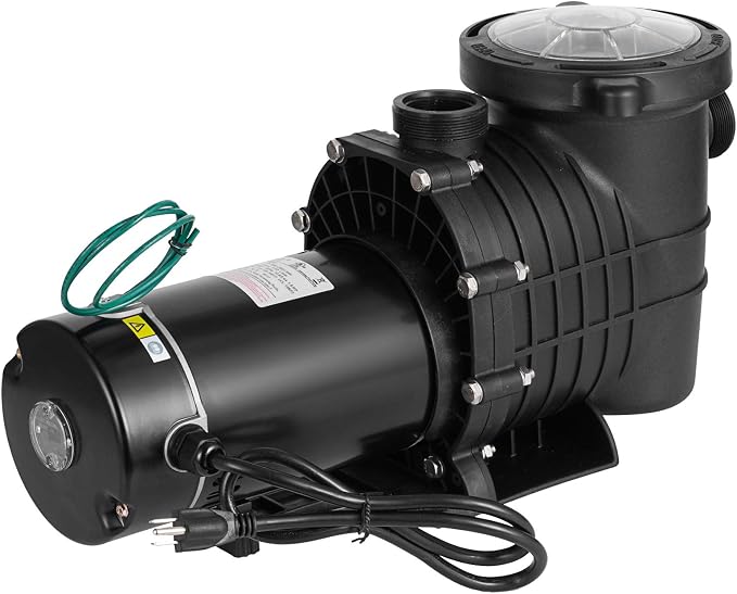 Swimming Pool Pump 1.5HP 110/220V, Pool Pump Single Speed 1100W, 6500 GPH In/Above Ground Pool Pumps for Pools, Spas, Hot Tubs, Fountains, and Water Circulation Systems