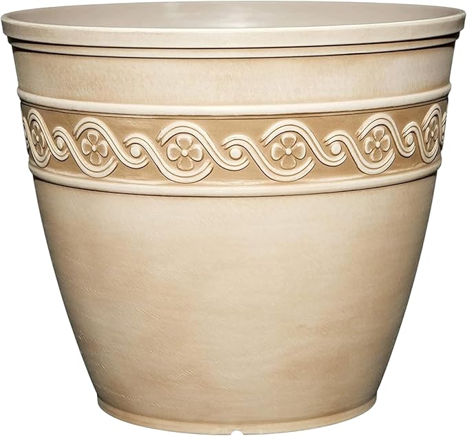 Classic Home and Garden by Growscape Corinthian Planter Pot(10" Desert Tan)