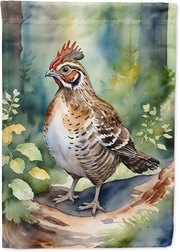 Caroline's Treasures Pennsylvania Ruffed Grouse Garden Flag Mailbox Flag Decorative Yard Flag Banner Outside Patio Artwork Yard Flower Beds, Garden Size, Multicolor