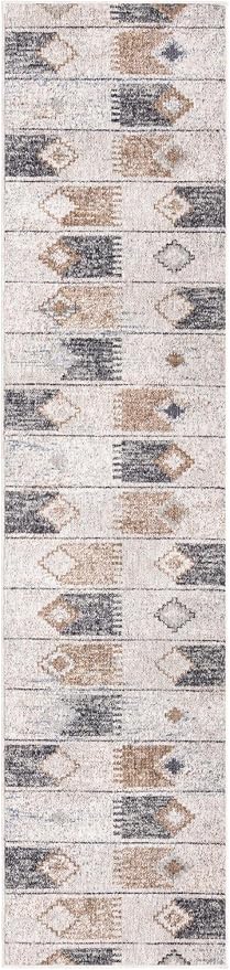 Unique Loom Eco Southwestern Collection Area Rug - Ely (Runner 2' 0" x 8' 0", Ivory/Black)