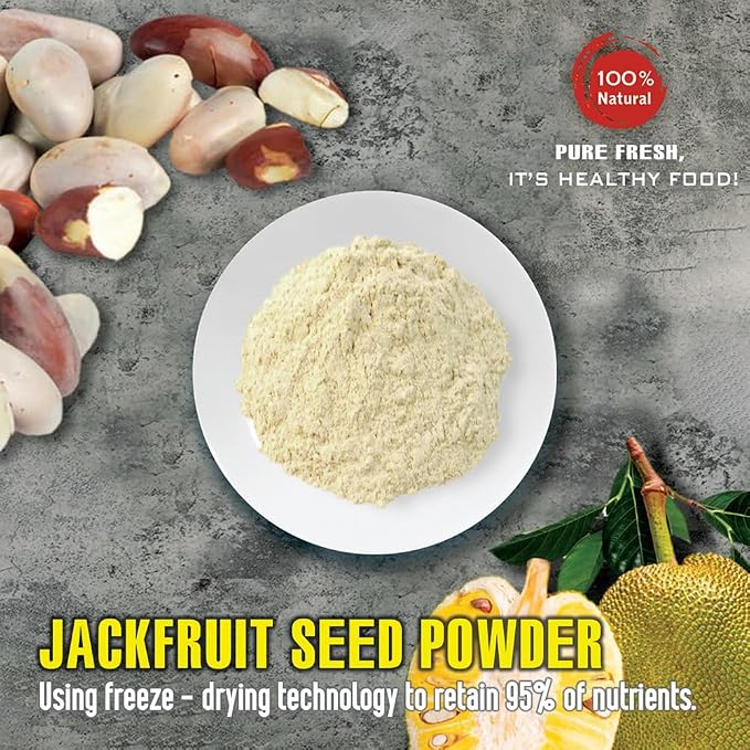JACKFRUIT SEED POWDER 5.29 Oz (150g) VIETFARMFOOD: Pure freeze-dried fruit powder, made from real fruit with no added sugar - Perfect for daily nutrition to keep your body full of vitality.