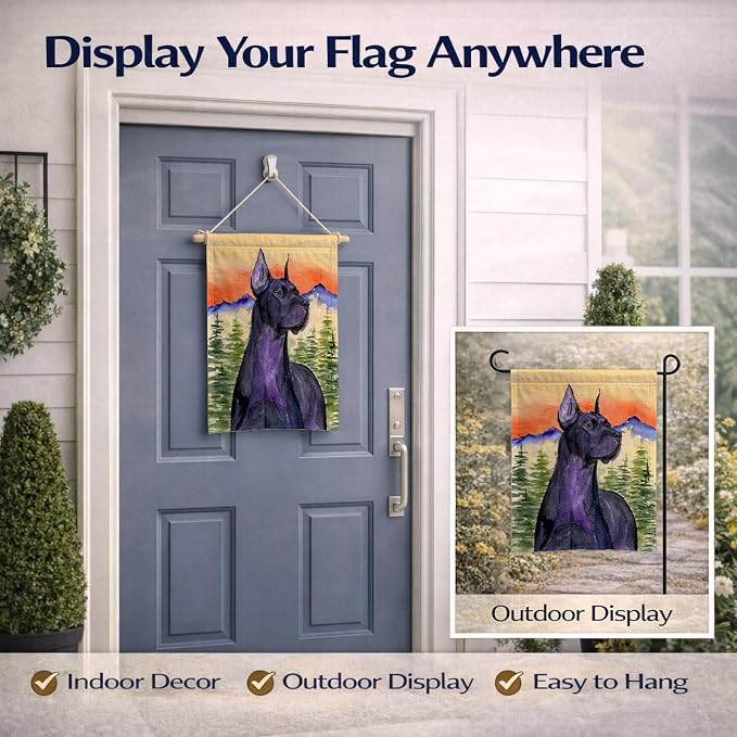 Caroline's Treasures SS8642GF Great Dane Garden Flag Mailbox Flag Decorative Yard Flag Banner Outside Patio Artwork Yard Flower Beds, Garden Size, Multicolor