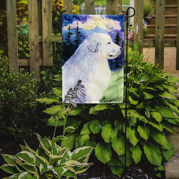 Caroline's Treasures SS8980GF Great Pyrenees Garden Flag Mailbox Flag Decorative Yard Flag Banner Outside Patio Artwork Yard Flower Beds, Garden Size, Multicolor
