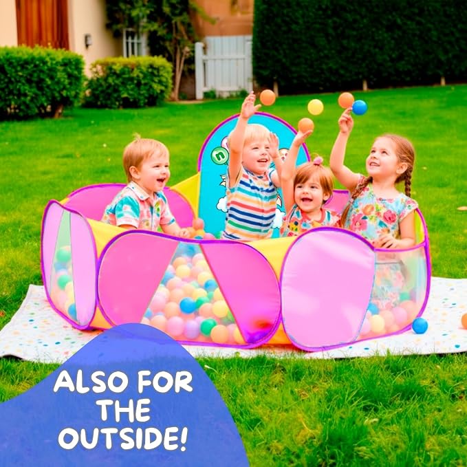 Ball Pit for Toddlers | Kids Ball Pit | Ball Pool for Babies | Piscina de Pelotas para Bebes | Playpen with Basketball Hoop and Zipper Storage Bag, 4 Ft/120CM F : Balls NOT Included