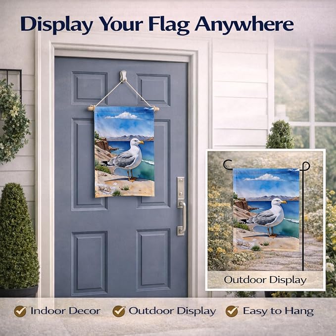 Caroline's Treasures Utah California Gull Garden Flag Mailbox Flag Decorative Yard Flag Banner Outside Patio Artwork Yard Flower Beds, Garden Size, Multicolor
