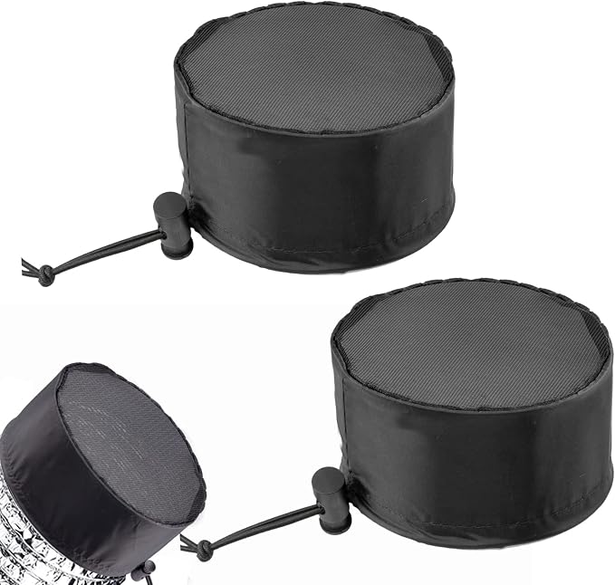 2 Pcs Grow Tents Vent Cover - 6" Dustproof Duct Filter Vent Covers with Elastic Band and Fixed Buckle for Plant Grow Tent Accessories | 6" Dustproof Duct Filter Vent Covers with Elastic Band and Fixed Buckle, for Plant Grow Tent Accessories