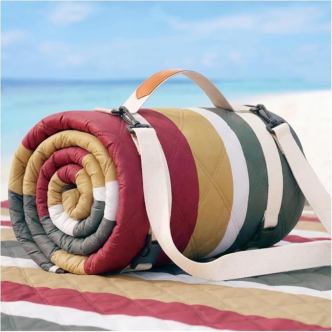 Waterproof Beach Blanket Picnic Outdoor Camping Mat Rug Christmas Xmas Birthday Cool Practical Gift Mother Day Mom Big Sister Law Bestie Best Aunt Hostess Regalos de Navidad Para Mujer Mama Abuela
