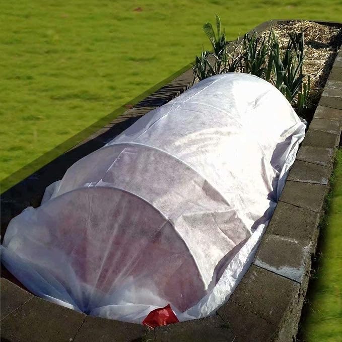 Agfabric Plant Covers Freeze Protection Frost Blankets for Plants 10'x50' 1.2oz Floating Row Cover Garden Plant Cover Freeze Cloths for Plants Winter Frost Freezing Protection,White