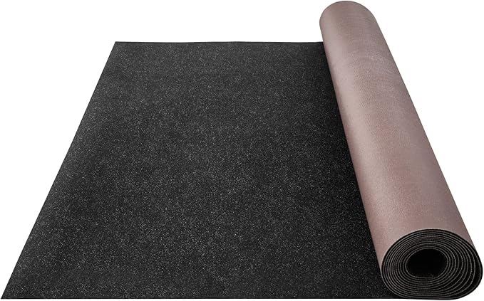 Happybuy 6 ft x 23 ft Charcoal Black Marine Carpet for Boats Waterproof - 0.18" Thick Indoor Outdoor Rug Carpet Roll for Home Patio Porch Deck