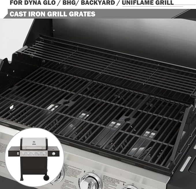 DGF510SBP Grill Grates Replacement for Dyna Glo Grill Replacement Parts 70-01-293 Grill Grates Backyard Grill Parts GBC1460W GBC1461W BY15-101-001-02 BHG BH15-101-099-02 Grates Uniflame GBC1059WB Part