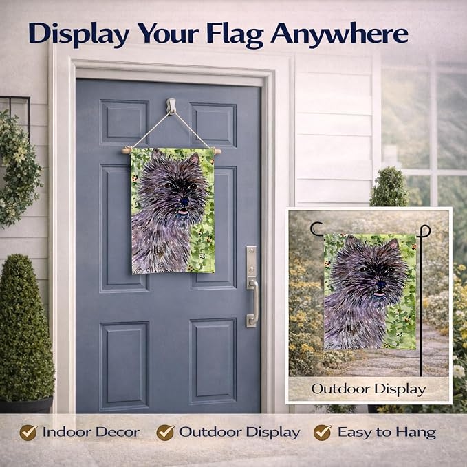 Caroline's Treasures SS8815GF Cairn Terrier Garden Flag Mailbox Flag Decorative Yard Flag Banner Outside Patio Artwork Yard Flower Beds, Garden Size, Multicolor