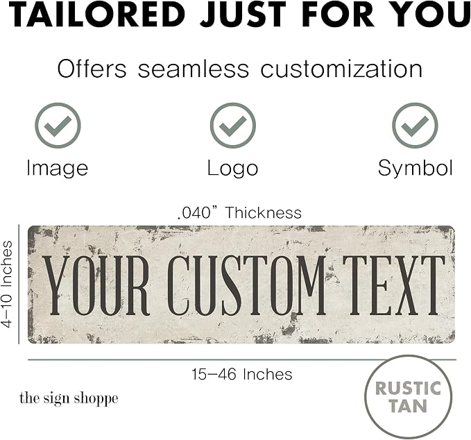 Rustic Custom Metal Signs - Custom sign for indoor or outdoor use. Many styles available. Personalized metal signs perfect for rental properties, business signage, directional and delivery signs, gift giving and more! Made in U.S.A. Printed on rust-res...
